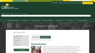 
                            3. Current Students - College of Southern Maryland - Csmd Blackboard Portal