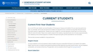 
                            4. Current Students - Homewood Student Affairs - Johns Hopkins ... - Jhu Housing Portal