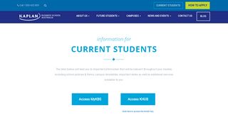 Current Students - Kaplan Business School - Kbs Elearning Portal