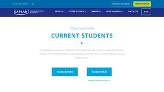 Current Students - Kaplan Business School - Kbs Login