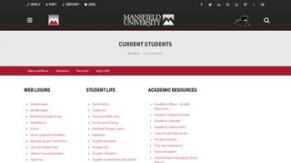 
                            2. Current Students | Mansfield University - My Mansfield Portal