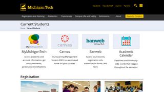 
                            8. Current Students | Michigan Technological University - Mtu Canvas Portal