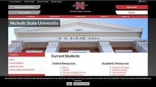 
                            1. Current Students - Nicholls State University - Nicholls Moodle Portal