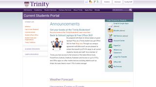 
                            3. Current Students Portal - Trinity Washington University - Trinity Email Portal