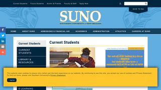 
                            1. Current Students | Southern University at New Orleans - Suno Banner Portal