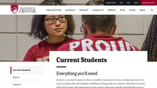 
                            4. Current Students | University of Denver - Du Student Portal