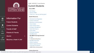 
                            5. Current Students | University of Maryland Eastern ... - UMES.edu