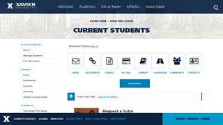 
                            1. Current Students | Xavier University - Xavier University Student Portal