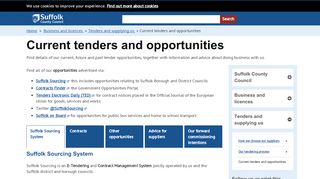 
                            5. Current tenders and opportunities | Suffolk County Council - Suffolk Sourcing Portal