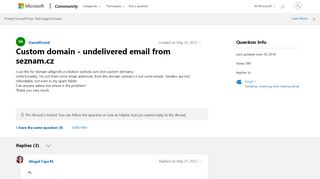 
                            9. Custom domain - undelivered email from seznam.cz - Microsoft Community - Email Seznam Cz Portal