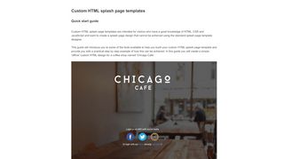 
Custom HTML splash page templates - Quick start guide  
