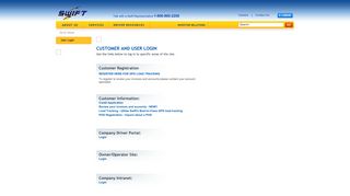 
                            4. Customer and User Login - Swift Transportation Corporation - Swift Owner Operator Portal Account