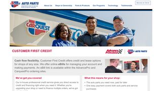 
Customer First Credit - Carquest Auto Parts
