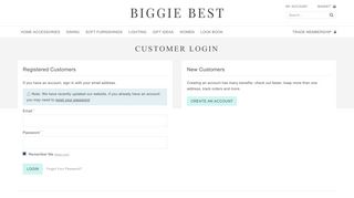 
                            1. Customer Login - Biggie Best - Biggie Best Trade Login