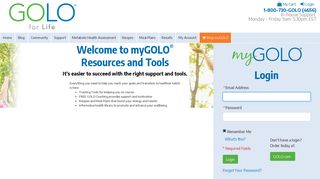 
                            2. Customer Login - Golo Member Portal