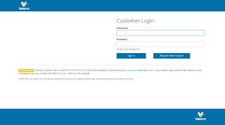 
                            8. Customer Login - Valero Business Portal