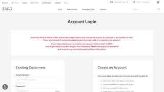 
                            1. Customer Login - Zagg - Zagg Account Portal