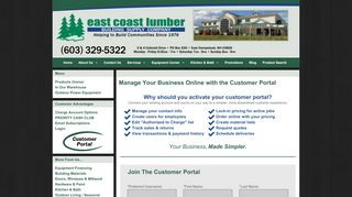 
                            6. Customer Portal at East Coast Lumber - East Hampstead, NH - East Coast Portal