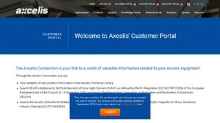 
                            2. Customer Portal - Axcelis - Axcelis Supplier Portal