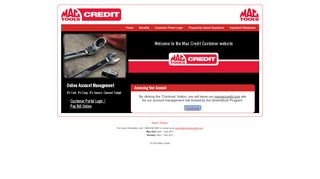 
Customer Portal Login - Mac Tools- Mac Credit  
