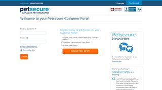 
                            5. Customer Portal - Petsecure Pet Health Insurance - Petsecure Portal