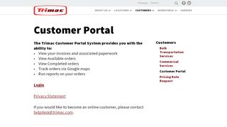 
Customer Portal | Trimac Transportation
