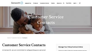 
                            5. Customer Service Contacts & Directory | Genworth - Genworth Agent Portal