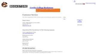 
                            7. Customer Service | Cowley College Bookstore - Cowley Student Portal