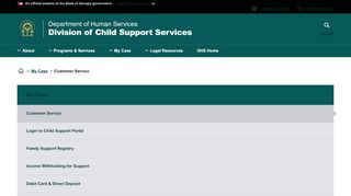 
                            7. Customer Service | Division of Child Support Services ... - Ga Child Support Enforcement Portal Portal