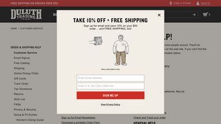 
                            4. Customer Service | Duluth Trading Company - Duluth Trading Portal