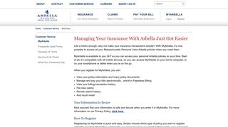 
                            7. Customer Service for MyArbella | Arbella Insurance - Arbella Com Portal