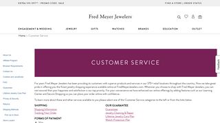 
                            2. Customer Service | Fred Meyer Jewelers - Fred Meyer Jewelers Account Portal