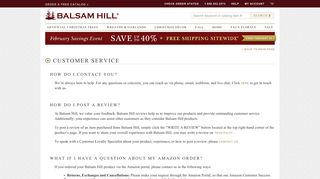 
                            3. Customer Service Information | Balsam Hill - Balsam Hill Portal