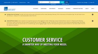 
Customer Service - MAX Credit Union
