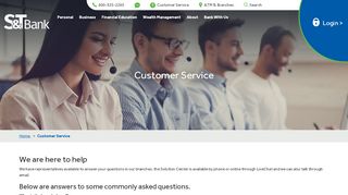 
                            4. Customer Service | S&T Bank - St Bank Online Portal