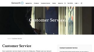 
Customer Service & Support | Genworth  
