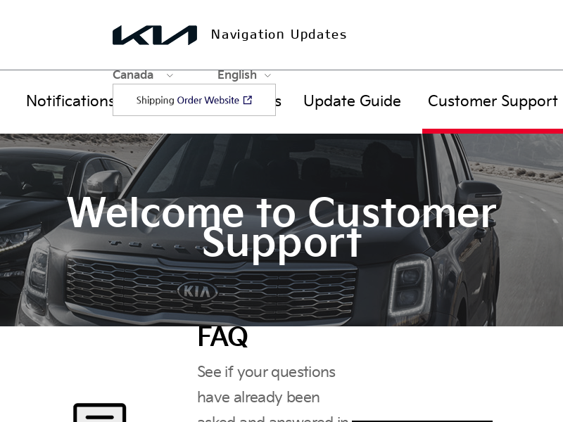 
                            7. Customer Support | Official Kia Navigation Update Website