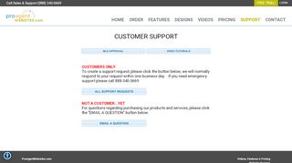 
                            7. Customer Support - ProAgentWebsites.com - Proagent Website Portal