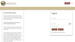 
Customer Web Portal: Log In
