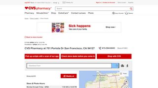 
                            3. CVS pharmacy 701 Portola Dr, San Francisco, CA 94127 - Cvs West Portal