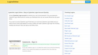
                            7. Cyberlink Login Online - Sing In Cyberlink Login Account ... - Directorzone Cyberlink Com Portal Details