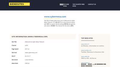 cybermesa.com - Welcome to Cyber Mesa Telecom