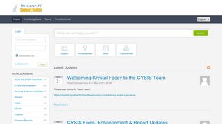 
                            3. CYSIS Support Centre - Cysis Login