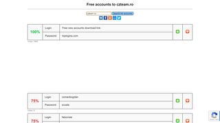 
                            7. czteam.ro - free accounts, logins and passwords - Czteam Login