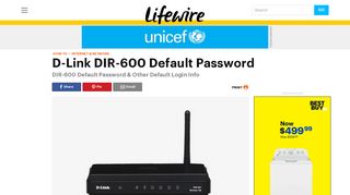 
                            5. D-Link DIR-600 Default Password - Lifewire - D Link 600m Router Portal