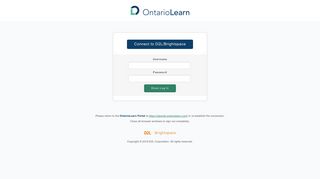 
                            3. D2L Login Page - Ontario Learn Portal