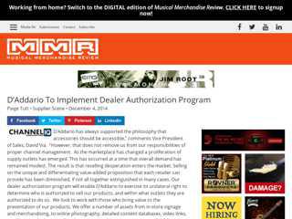 
                            7. D’Addario To Implement Dealer Authorization Program « MMR ...
