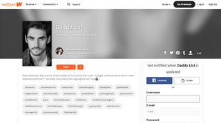 
                            4. Daddy List - Multiple Fandom Acc - Wattpad - Daddylist Portal