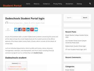 
                            5. Dadeschools Student Portal login - Student Portal