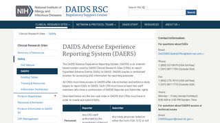 
                            3. DAIDS Adverse Experience Reporting System (DAERS) | DAIDS ... - Daids Learning Portal